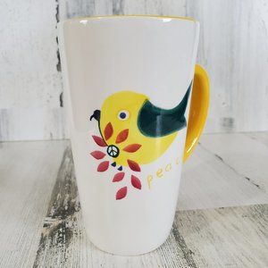 Baum Oversized Peace Mug with yellow Canary and flower 🌼